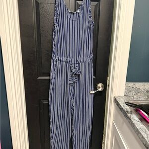 Vineyard Vines Navy and White Striped Romper